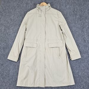 Loro Piana Windmate Britton Trenchcoat Jacket Cashmere Lambs Skin Womens 46 NWT